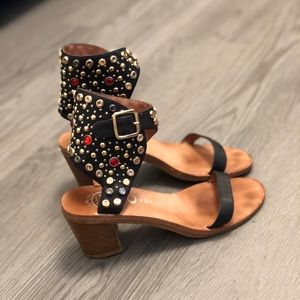 Jeffrey Campbell Black Studded Sandal size 7